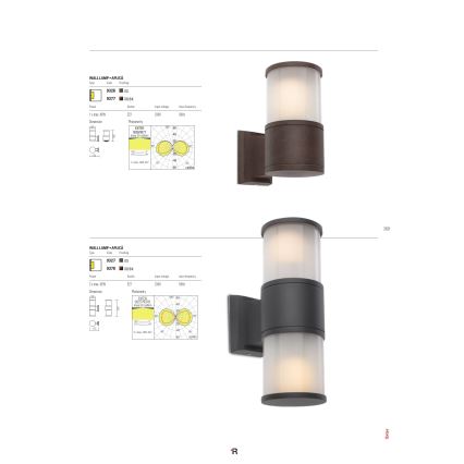 Redo 9326 - Wall light EXTER 1xE27/42W/230V IP54