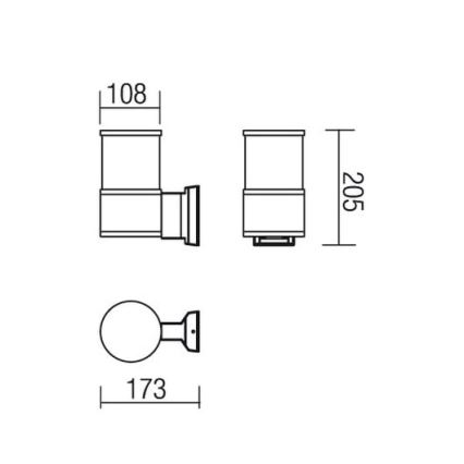 Redo 9326 - Wall light EXTER 1xE27/42W/230V IP54