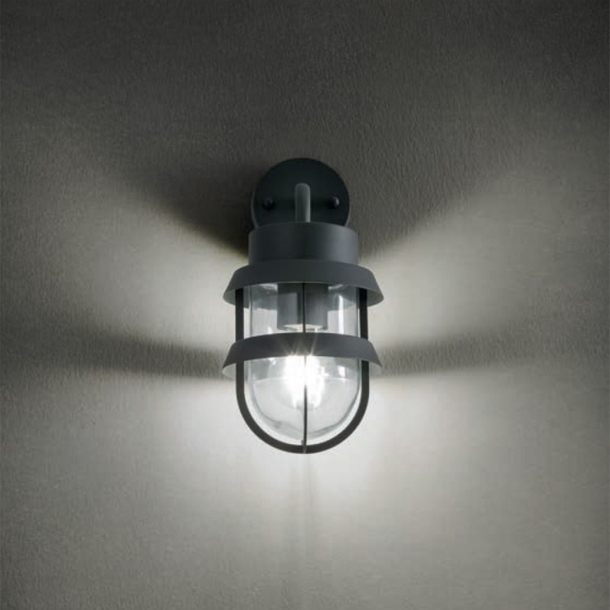 Redo 9498 - Outdoor wall lamp CLAUT 1xE27/42W/230V IP44 anthracite