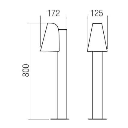Redo 9532 - Outdoor lamp ALVAR 1xGU10/35W/230V IP44