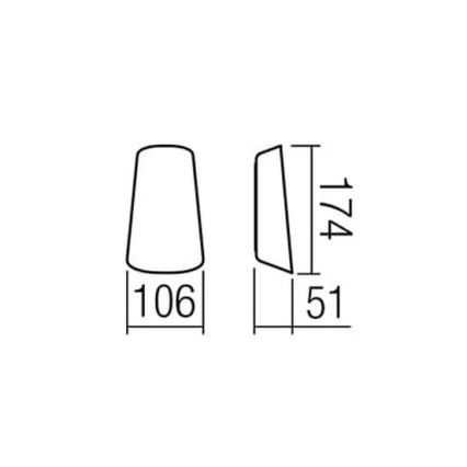 Redo 9536 - Outdoor LED wall light TWILL 1xLED/11W/230V IP65