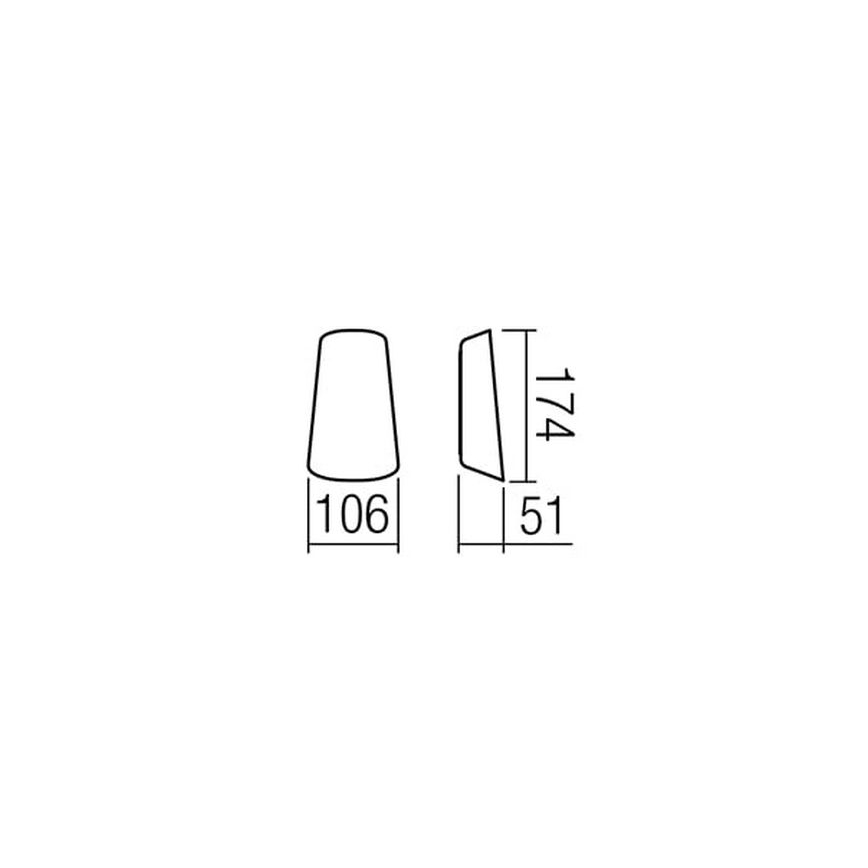 Redo 9536 - Outdoor LED wall light TWILL 1xLED/11W/230V IP65