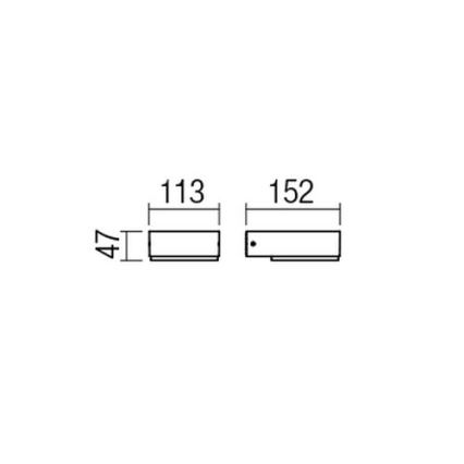 Redo 9560 - LED Outdoor wall light CUBE LED/7W/230V 3000K IP54 anthracite