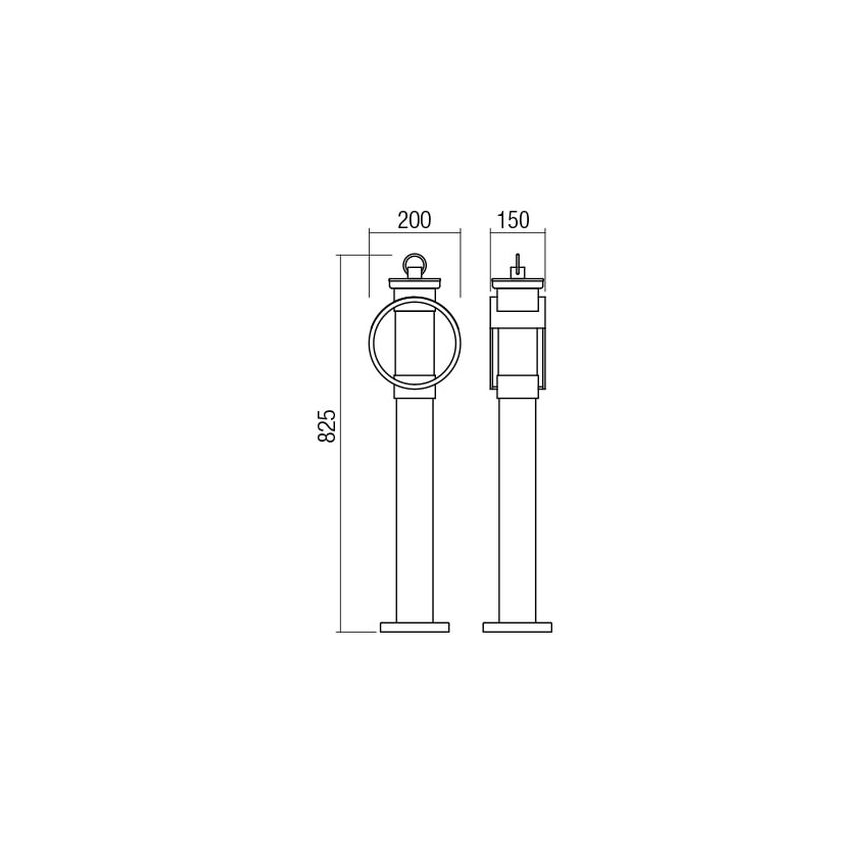 Redo 9573 - Outdoor lamp COMPASS 1xE27/42W/230V IP33