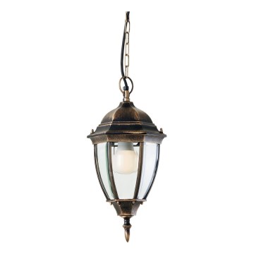 Redo 9607 - Outdoor chandelier on a chain SEVILLA 1xE27/42W/230V IP44 gold/patina