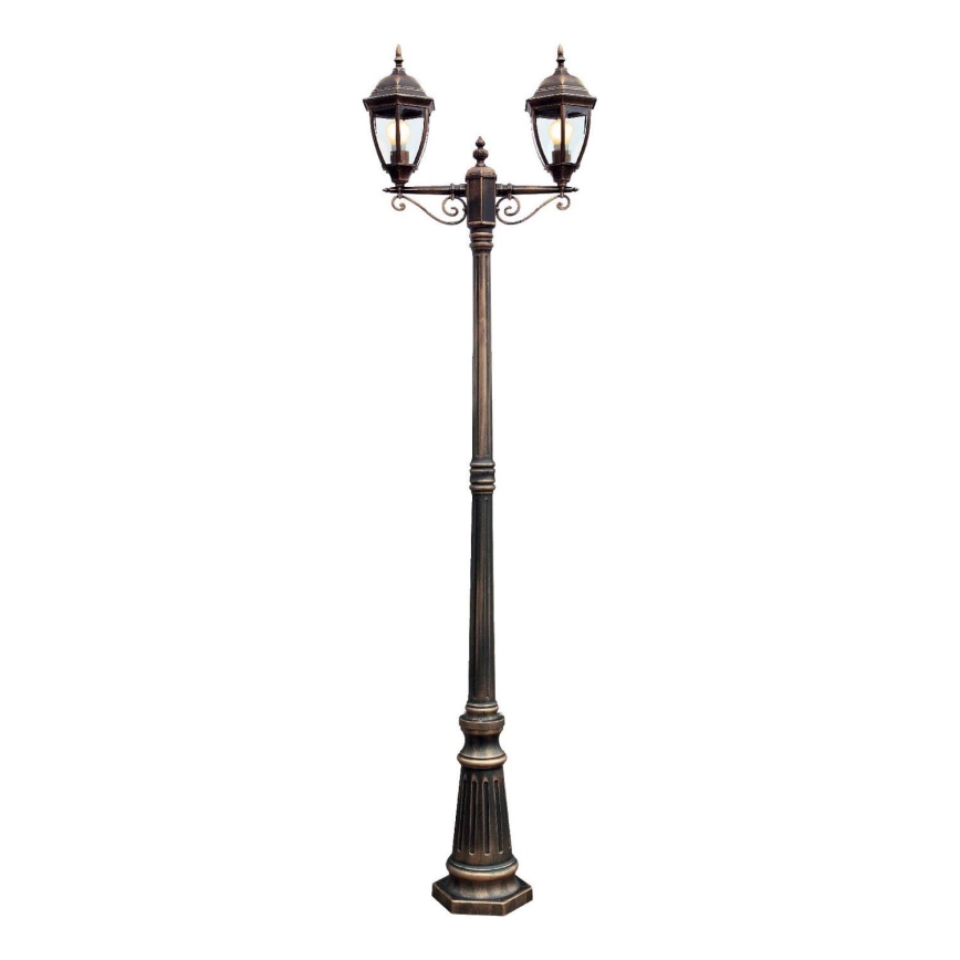 Redo 9609 - Outdoor lamp SEVILLA 2xE27/42W/230V IP44 gold/patina