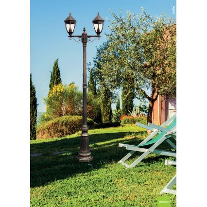 Redo 9609 - Outdoor lamp SEVILLA 2xE27/42W/230V IP44 gold/patina