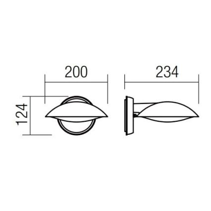 Redo 9617 - LED Outdoor wall lamp CAPP LED/12W/230V IP54 anthracite