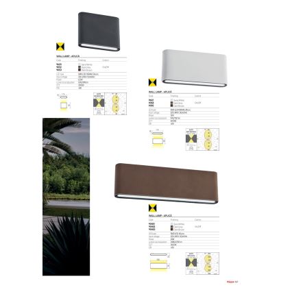 Redo 9622 - KLIPPE LED Outdoor Wall Light LED/13W/230V 3000K IP54 White