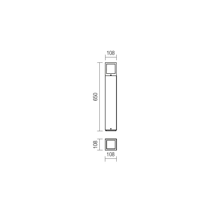 Redo 9644 - Outdoor lamp BRICK 1xE27/23W/230V IP54