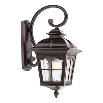 Redo 9648 - Outdoor wall light YORK 1x E27/70W/230V IP44 brown