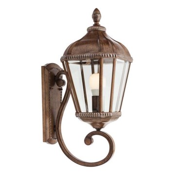 Redo 9656 - ESSEN Outdoor Wall Light 1xE27/70W/230V IP44 Brown/Patina