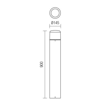 Redo 9683 - CYCLO LED Outdoor Lamp, 9W/230V, 2900-3100K, 90 cm, IP54, Brown