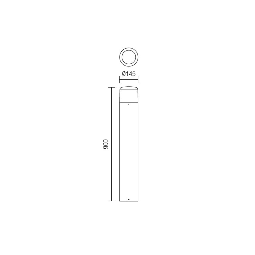 Redo 9683 - CYCLO LED Outdoor Lamp, 9W/230V, 2900-3100K, 90 cm, IP54, Brown