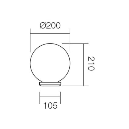 Redo 9760 - Replacement lampshade for outdoor light SFERA d. 20 cm IP44 brown
