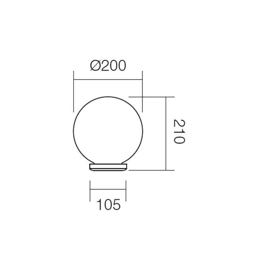 Redo 9760 - Replacement lampshade for outdoor light SFERA d. 20 cm IP44 brown