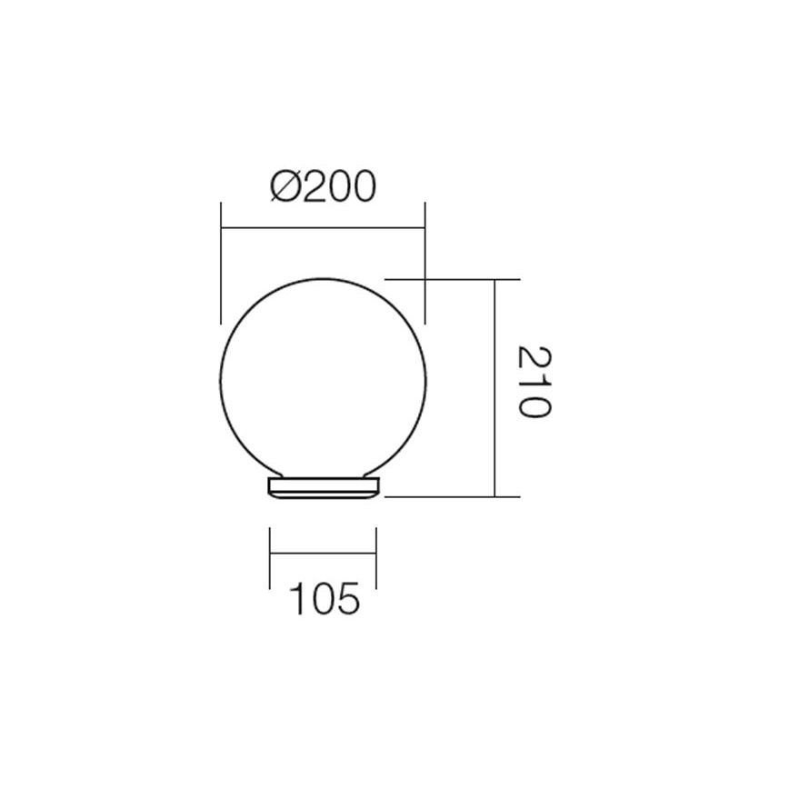 Redo 9761 - Replacement lampshade for outdoor light SFERA d. 20 cm IP44 white