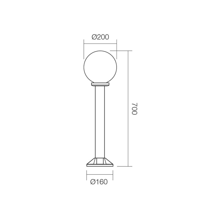 Redo 9769 - Outdoor lamp SFERA 1xE27/28W/230V IP44