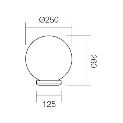 Redo 9770 - Replacement lampshade for outdoor light SFERA d. 25 cm IP44 brown