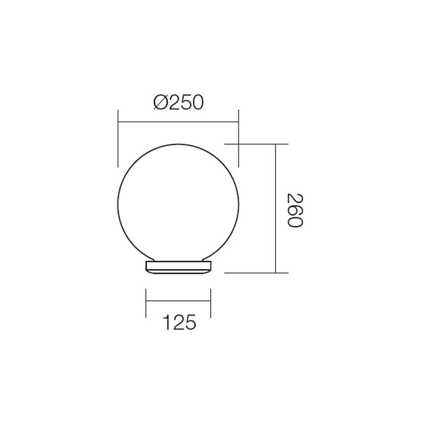 Redo 9770 - Replacement lampshade for outdoor light SFERA d. 25 cm IP44 brown