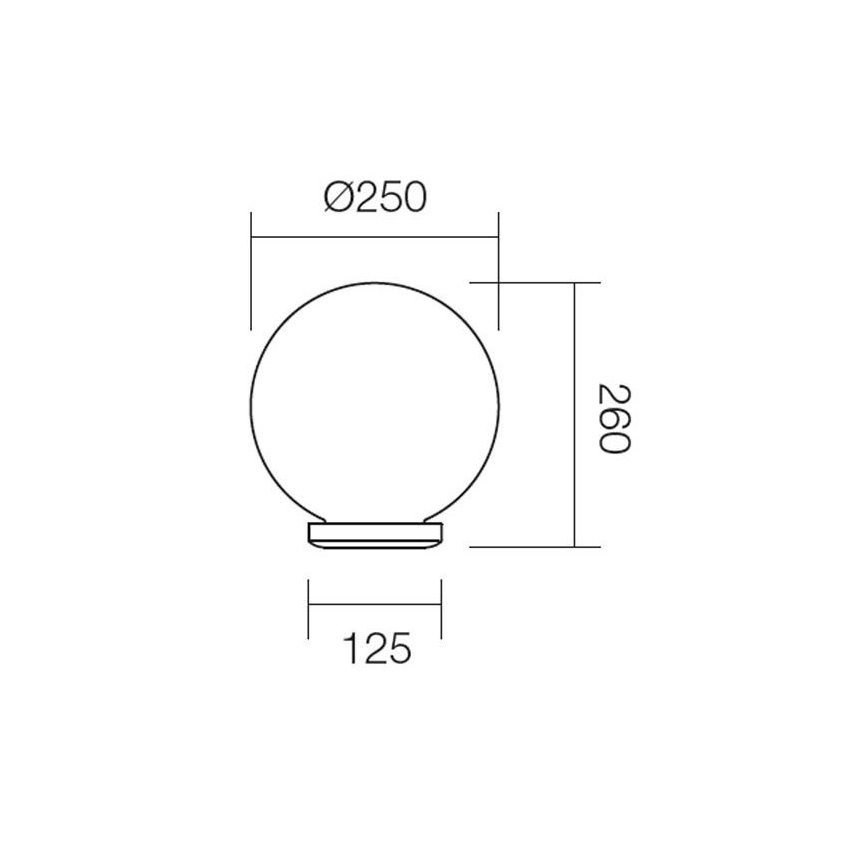 Redo 9771 - Replacement lampshade for outdoor light SFERA d. 25 cm IP44 white