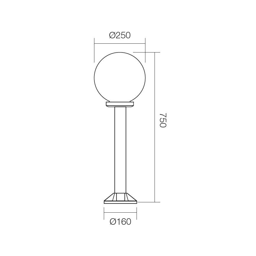 Redo 9780 - Outdoor lamp SFERA 1xE27/42W/230V IP44 25x75 cm white