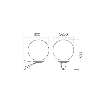Redo 9789 - Outdoor wall light SFERA 1xE27/42W/230V IP44 white
