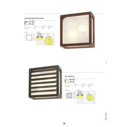 Redo 9893 - Outdoor wall light BRICK 2xE27/42W/230V IP54