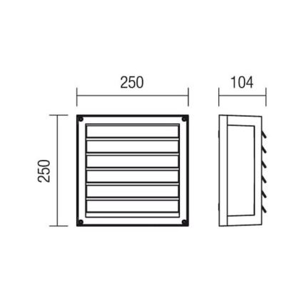 Redo 9893 - Outdoor wall light BRICK 2xE27/42W/230V IP54