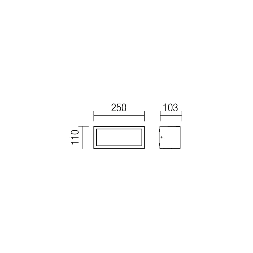 Redo 9897 - Outdoor wall light BRICK 1xE27/23W/230V IP54