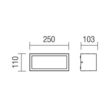 Redo 9898 - Outdoor wall light BRICK 1xE27/23W/230V IP54