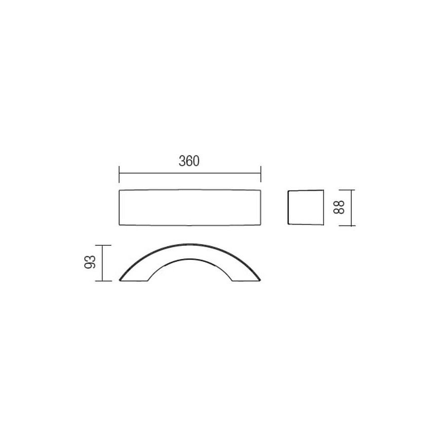 Redo 9903 - Outdoor LED wall light ECLIPSE 3xLED/3W/230V IP54