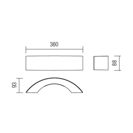 Redo 9904 - Outdoor LED wall light ECLIPSE 3xLED/3W/230V IP54