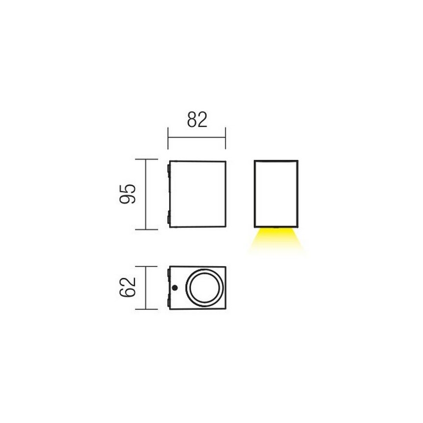 Redo 9907 - LED Outdoor wall light BEAM LED/5W/230V IP54