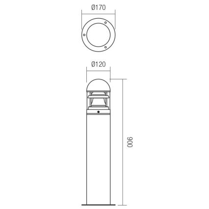 Redo 9945 - Outdoor lamp ARGO 1xE27/42W/230V IP54