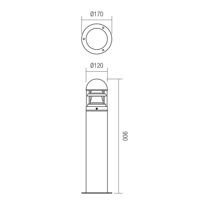 Redo 9945 - Outdoor lamp ARGO 1xE27/42W/230V IP54