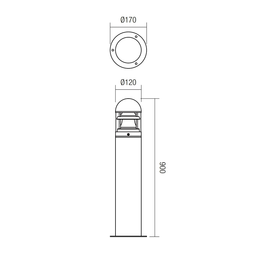 Redo 9946 - Outdoor lamp ARGO 1xE27/42W/230V IP54 brown
