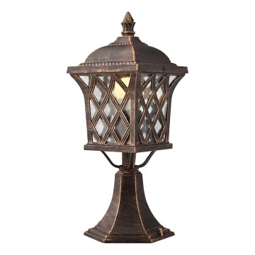 Redo 9953 - Outdoor lamp BREMEN 1xE27/42W/230V IP23 gold/patina