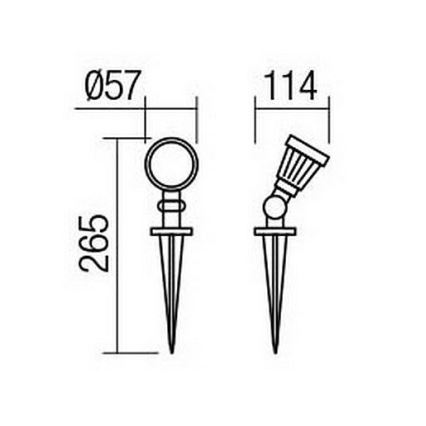Redo 9998 - LED Outdoor lamp TIM LED/5W/230V 4000K IP65