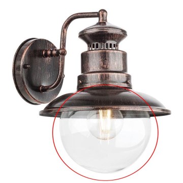 Redo A9046 - Replacement lampshade for wall light and chandelier SCOTT clear