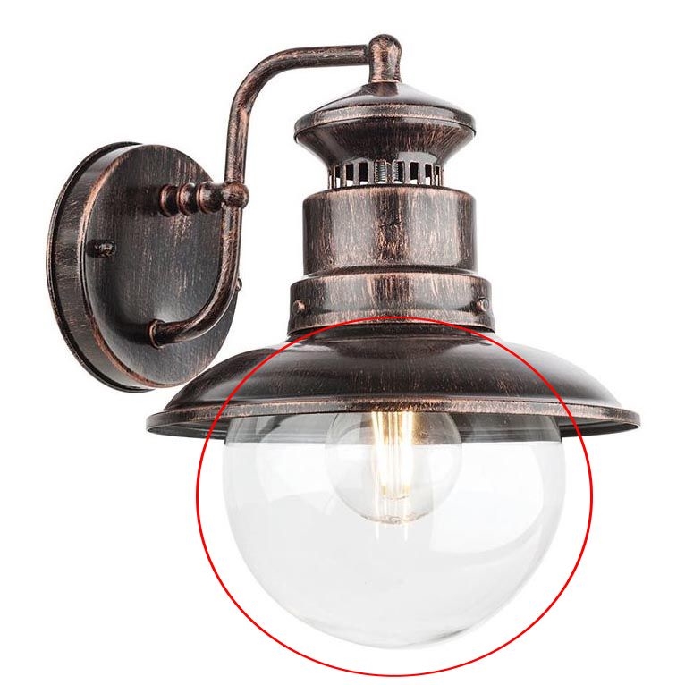 Redo A9046 - Replacement lampshade for wall light and chandelier SCOTT clear