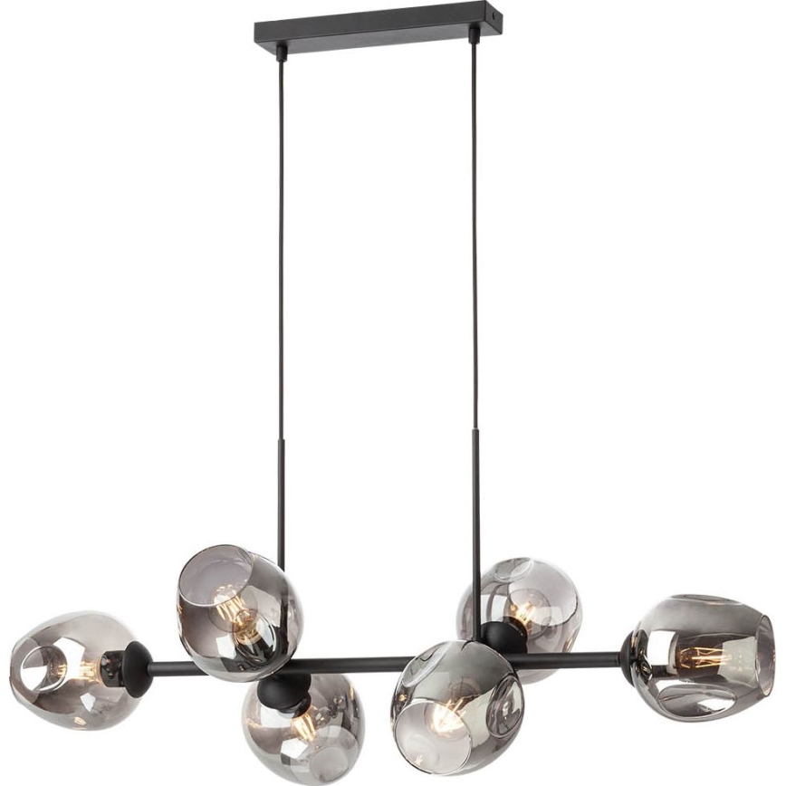 Redo - Replacement lampshade for lamp, chandelier PIERCE d. 15 cm black/smoky