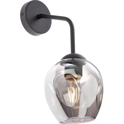 Redo - Replacement lampshade for lamp, chandelier PIERCE d. 15 cm black/smoky