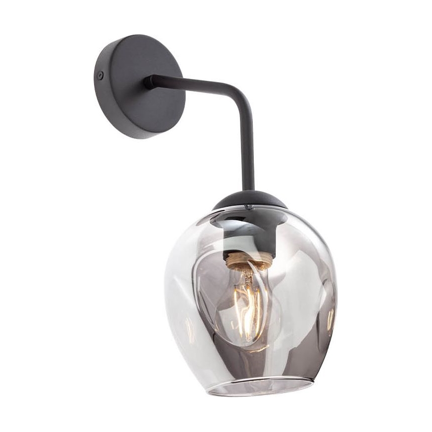 Redo - Replacement lampshade for lamp, chandelier PIERCE d. 15 cm black/smoky