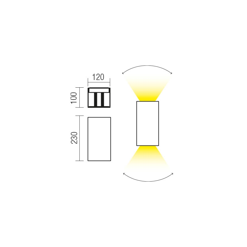 Redo 90553 - LED Outdoor wall light VARY 2xLED/10W/230V 3000K IP54 anthracite