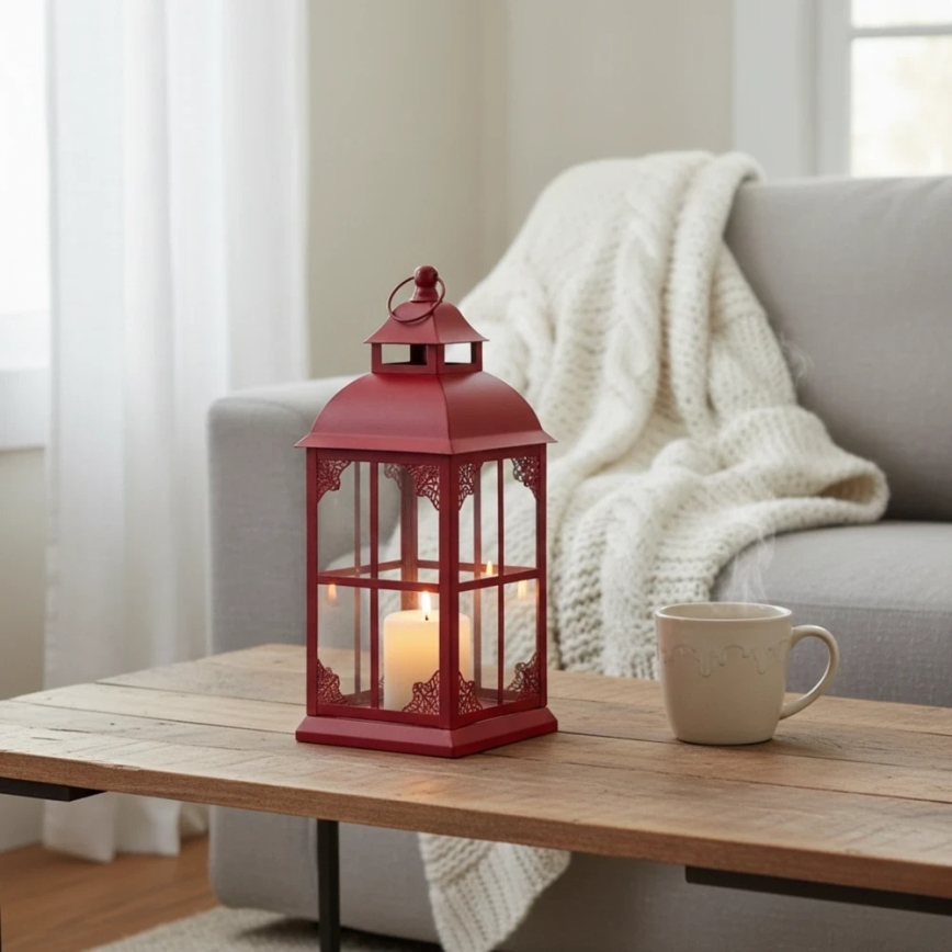 REDY Decorative Lantern 42 cm, Red
