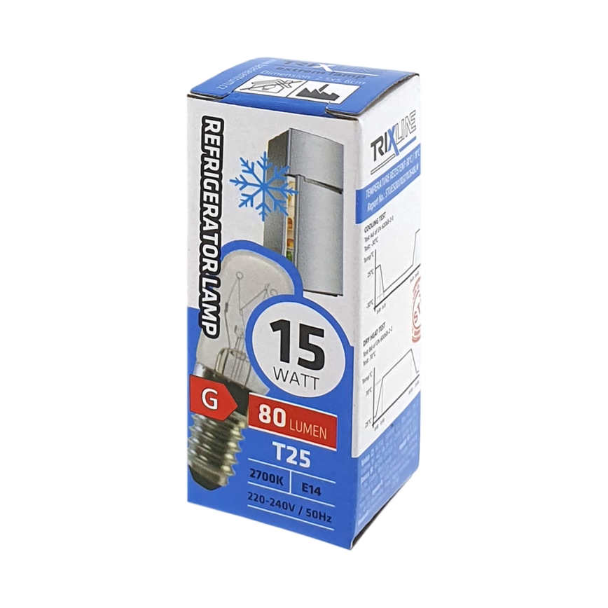 Refrigerator bulb T25 E14/15W/230V 2700K