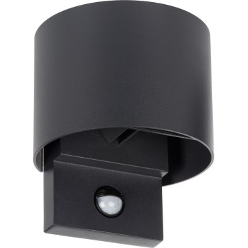 REKA LED Outdoor Wall Light with Motion and Dusk Sensor, 7W, 230V, IP54, Anthracite, Round