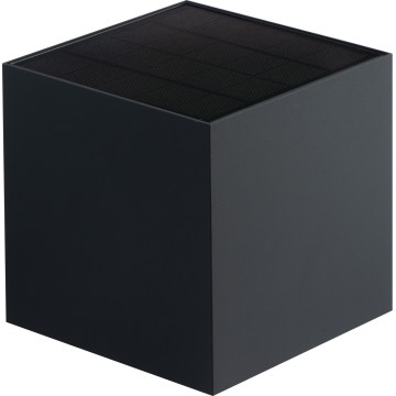 REKA LED Solar Wall Light with Sensor, 6W / 3.7V, 1800 mAh, 3000/4000/6500 K, IP65, Black