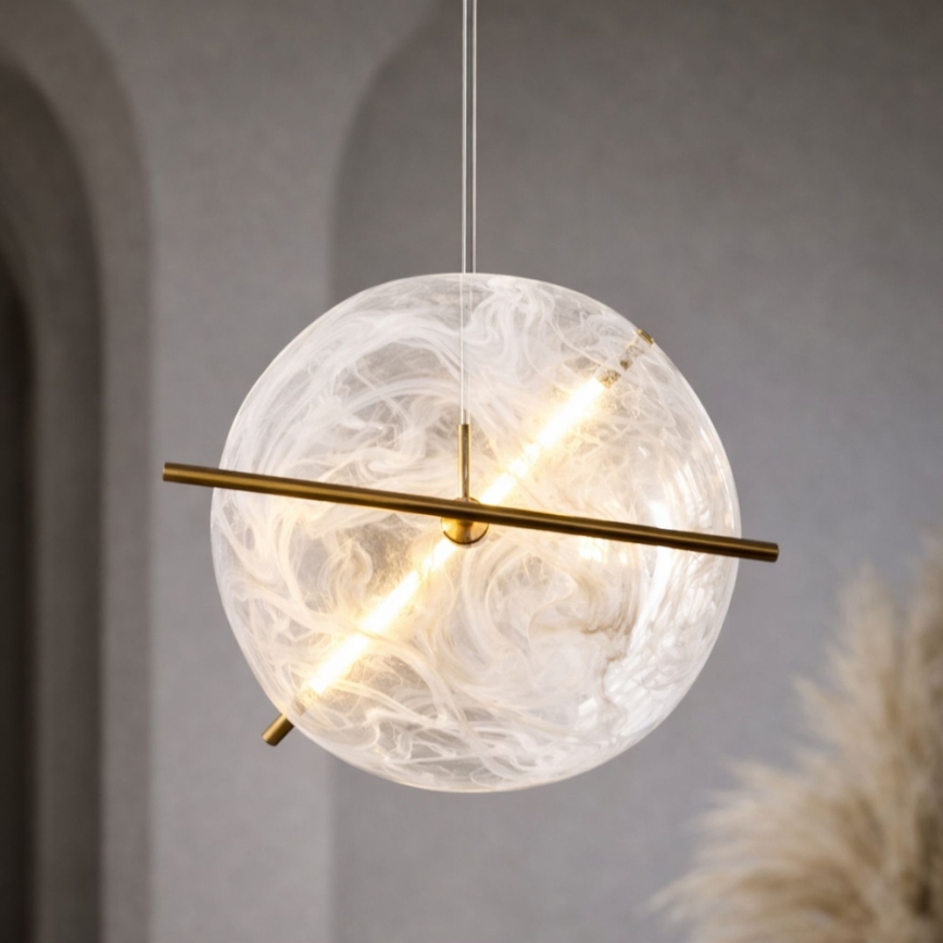 RELAX Cable-Suspended LED Chandelier LED/15W/230V Gold/White